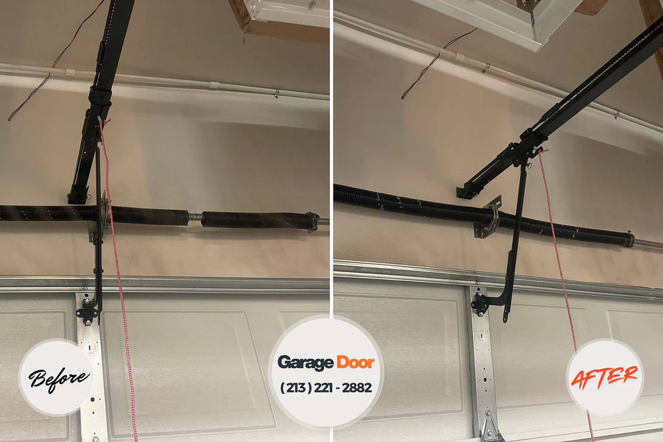 Before and after: garage door repair Grand Canyon Village, AZ